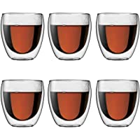 Bodum Pavina -Set de 6 vasos térmicos- 25 cl- cristal borosilicato- transparentes